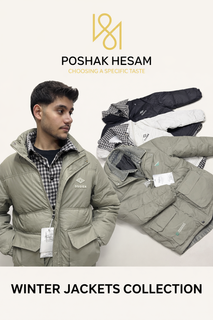 کاپشن اسپورت مردانه وارداتی داخل پر روی ضد آب سیلیکونی طرح پیراهن دکمه ای